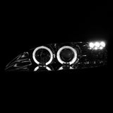 Coolstuffguru Compatible with Ford Mustang Led Halo Chrome Clear Projector Head Lights