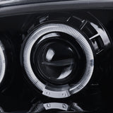 Coolstuffguru Compatible with Ford Mustang Cobra Halo LED Full Glossy Black Projector Headlights Headlamps