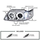 Coolstuffguru Compatible with Ford Mustang Led Chrome Clear Projector Head Lights