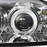 Coolstuffguru Compatible with Ford Mustang Dual Halo Projector Headlights Chrome Head Lamps Pair