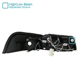 Coolstuffguru Compatible with Ford Mustang Replacement Black Projector Headlights+Rear Brake Lamps Tail Li