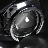 Coolstuffguru Compatible with Ford Mustang Black Projector Headlights+Red/Smoke Sequential LED Tube Tail L