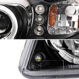 Coolstuffguru Compatible with Ford Mustang Led Halo Black Projector Head Lights