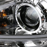 Coolstuffguru Compatible with Mazda 3 Crystal Chrome Clear LED Strip Projector Headlights Pair