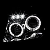 Coolstuffguru Compatible with Nissan Pathfinder/Frontier Chrome Clear Halo Led Projector Head Lights