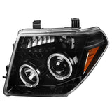 Coolstuffguru Compatible with Nissan Frontier Pathfinder Jet Black Halo Projector Headlights Left+Right