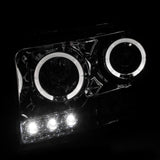 Coolstuffguru Compatible with Dodge Ram Halo Led Chrome Clear Projector Head Lights