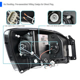 Coolstuffguru Compatible with Dodge Ram 1500 2500 Smoked Lens Glossy Black Halo Projector Head Lights
