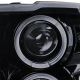 Coolstuffguru Compatible with Dodge Ram 1500 2500 3500 Halo Glossy Black Projector LED Headlights