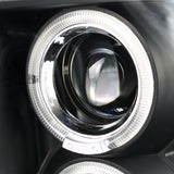 Coolstuffguru Compatible with Dodge Ram Dual Halo Black Projector Head Lights