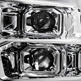 Coolstuffguru Chrome Housing Clear Lens Dual Projector Headlight Sequential Signal LED Strip Compatible with Dodge Ram 2500 3500 2019-2022