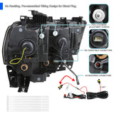 Coolstuffguru Chrome Housing Clear Lens Projector Headlights with Switchback Sequential LED Tube Compatible with Ford F150 2009-2014