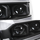 Coolstuffguru Black Housing Clear Lens Dual Projector Headlight Sequential Signal LED Strip Compatible with Dodge Ram 2500 3500 2019-2022