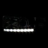 Coolstuffguru Compatible with Dodge Ram 1500/2500/3500 Pickup Chrome LED Projector Headilghts Pair