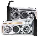 Coolstuffguru Compatible with 94-01 DODGE RAM CHROME HALO PRO HEADLIGHT+CLEAR TAIL LAMP+LED 3RD BRAKE LIGH