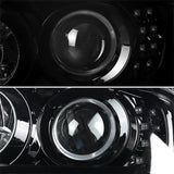 Coolstuffguru Jet Black LED Strip Projector Headlights Corner Lamps Compatible with Ford Ranger 2001-2011 L+R Pair Head Light Lamp Assembly