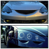 Coolstuffguru Compatible with Acura Rsx Dual Halo Glossy Black Projector Headlights