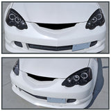 Coolstuffguru Compatible with Acura Rsx Dual Halo Glossy Black Projector Headlights