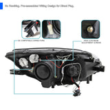 Coolstuffguru Compatible with Honda S2000 Dual Halo Led Glossy Black Projector Headlights