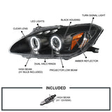 Coolstuffguru Compatible with Honda S2000 Black Halo Led Projector Head Lights