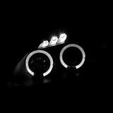 Coolstuffguru Compatible with Honda S2000 Black Halo Led Projector Head Lights