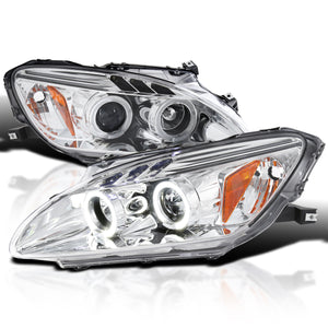 Coolstuffguru Compatible with Honda S2000 Dual Halo Led Chrome Projector Headlights