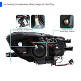 Coolstuffguru Compatible with Honda S2000 Dual Halo Led Black Projector Headlights