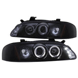 Coolstuffguru Compatible with Nissan Sentra Dual Halo Led Glossy Black Housing Projector Headlights