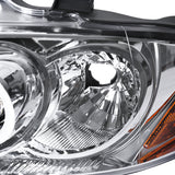 Coolstuffguru Compatible with Nissan Sentra Chrome Clear Dual Halo Projector Head Lights