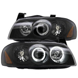 Coolstuffguru Compatible with Nissan Sentra Black Halo Led Projector Headlights Jdm