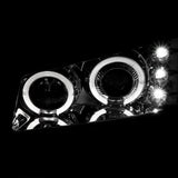 Coolstuffguru Compatible with Chevy Silverado Halo Chrome Clear Projector Head Lights