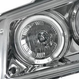 Coolstuffguru Compatible with Chevy Silverado Halo Chrome Clear Projector Head Lights