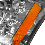 Coolstuffguru Compatible with Chevy Silverado Halo Chrome Clear Projector Head Lights