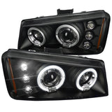 Coolstuffguru Compatible with Chevy Silverado Avalanche Black Halo Led Projector Headlights