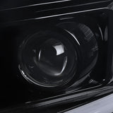 Coolstuffguru Compatible with Chevy Silverado Pickup Cab Glossy Black Projector Headlights w/LED DRL Bar