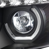 Coolstuffguru Dual Halo Projector Glossy Black Headlights with LED DRL Compatible with 2007-2014 Chevrolet Silverado