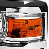 Coolstuffguru Projector Headlights Turn Signal Lamps Compatible with Chevy Silverado 1500 2014-2015 L+R Pair Head Light Lamp Assembly