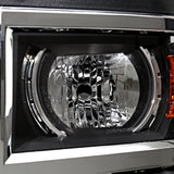 Coolstuffguru Black Housing Clear Lens Projector Headlights Compatible with Chevrolet Silverado 1500 2014-2015