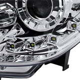 Coolstuffguru Compatible with Hyundai Sonata Chrome SMD LED Projector Headlights Pair (Left + Right)