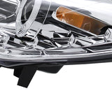 Coolstuffguru Compatible with Hyundai Sonata Chrome SMD LED Projector Headlights Pair (Left + Right)