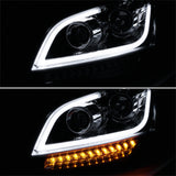 Coolstuffguru Compatible with Kia Soul Chrome Clear LED Bar Projector Headlights Replacement Pair