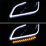 Coolstuffguru Compatible with Kia Soul Glossy Black Clear Headlights Driving Head Lamps Left+Right