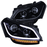 Coolstuffguru Compatible with Kia Soul Glossy Black Clear Headlights Driving Head Lamps Left+Right