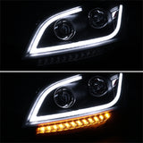 Coolstuffguru Compatible with Kia Soul Black Clear LED Bar Projector Headlights Replacement Pair