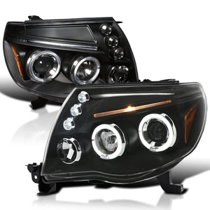 Coolstuffguru Compatible with Toyota Tacoma Halo Black Projector Head Lights