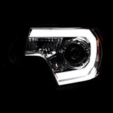 Coolstuffguru Compatible with Toyota Tacoma Chrome LED DRL Projector Headlights Lamps Pair