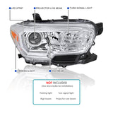 Coolstuffguru Projector Headlights With LED Daytime Running Light Compatible with 2016-2019 Toyota Tacoma