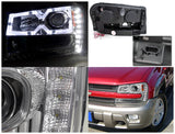 Coolstuffguru Compatible with Chevy Trailblazer Smd Led Halo Signal Projector Clear Headlights