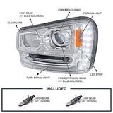 Coolstuffguru Compatible with Chevy Trailblazer Chrome Projector Headlights w/ SMD LED