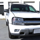 Coolstuffguru Compatible with Chevy Trailblazer Chrome Projector Headlights w/ SMD LED